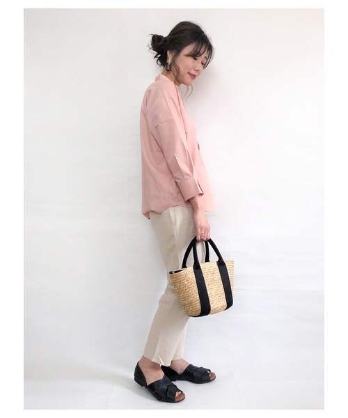 Green　Parks（グリーンパークス）の「【Special Price】・ELENCARE DUEレーヨン麻テーパードパンツ（パンツ・ベージュ/モカ/ミント・F）」の12枚目の写真