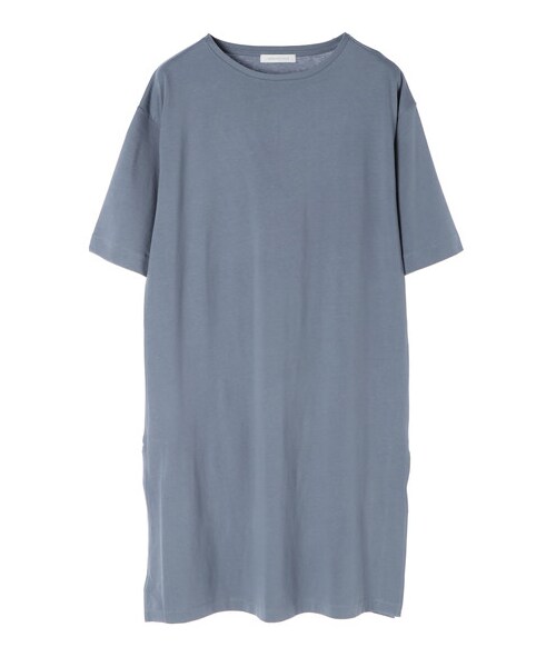 AMERICAN HOLIC(アメリカンホリック)の「裾スリットクルーネックカットワンピース(ワンピース/ドレス・オフホワイト/杢ホワイト/チャコールグレー/モカ/ブルー・F)」の1枚目の写真