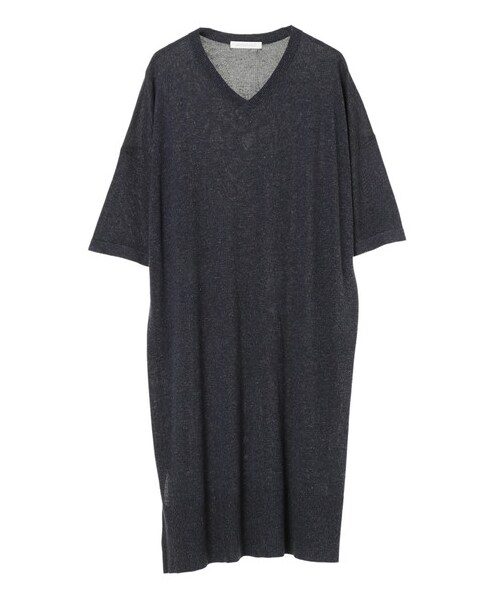 AMERICAN HOLIC（アメリカンホリック）の「【Special Price】Vネックサイドスリットニットチュニック（トップス・アイボリー/杢ライトグレー/ネイビー/ベージュミクスチャー・F）」の8枚目の写真