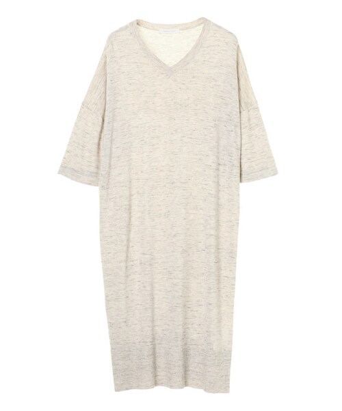 AMERICAN HOLIC（アメリカンホリック）の「【Special Price】Vネックサイドスリットニットチュニック（トップス・アイボリー/杢ライトグレー/ネイビー/ベージュミクスチャー・F）」の6枚目の写真