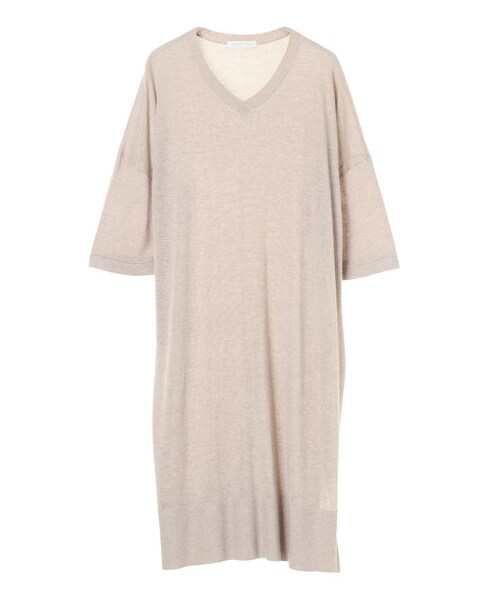 AMERICAN HOLIC（アメリカンホリック）の「【Special Price】Vネックサイドスリットニットチュニック（トップス・アイボリー/杢ライトグレー/ネイビー/ベージュミクスチャー・F）」の9枚目の写真