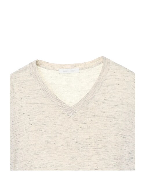 AMERICAN HOLIC（アメリカンホリック）の「【Special Price】Vネックサイドスリットニットチュニック（トップス・アイボリー/杢ライトグレー/ネイビー/ベージュミクスチャー・F）」の3枚目の写真