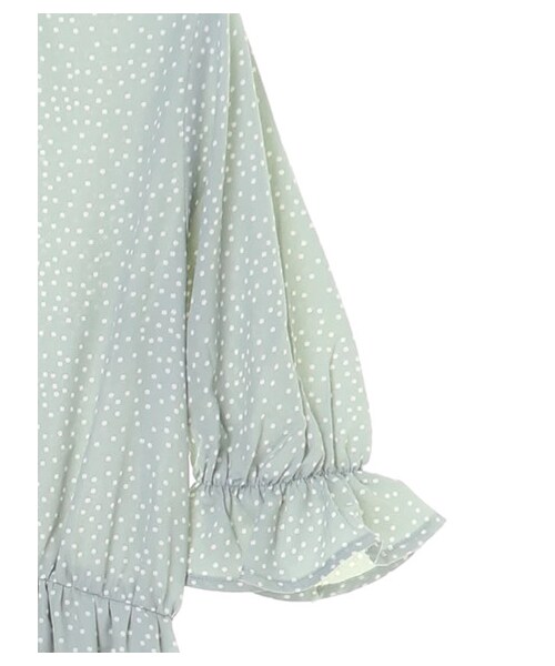 earth music&ecology(アースミュージックアンドエコロジー)の「ドットネックリボンワンピース(ワンピース/ドレス・オフホワイト/ブラック/ミント・F)」の4枚目の写真