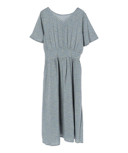 earth music&ecology(アースミュージックアンドエコロジー)の「ウエスト切替えワンピース(ワンピース/ドレス・ブラック/ライトベージュ/サックスブルー・F)」の8枚目の写真