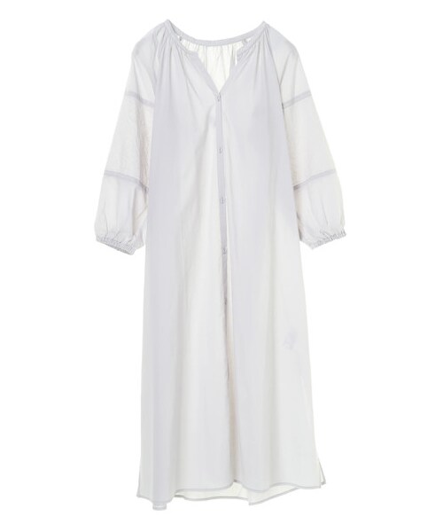 earth music&ecology（アースミュージックアンドエコロジー）の「【Special Price】エスニック風袖刺繍ガウンワンピース（ワンピース/ドレス・アイボリー/ブラック/ベージュ/サックスブルー・F）」の14枚目の写真