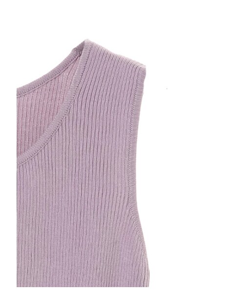 earth music&ecology（アースミュージックアンドエコロジー）の「【Special Price】オーガニックコットンヘンリーボタンニットタンク（トップス・ブラック/ライトベージュ/ベージュ/モカ/ミント/ラベンダー・S/M）」の4枚目の写真