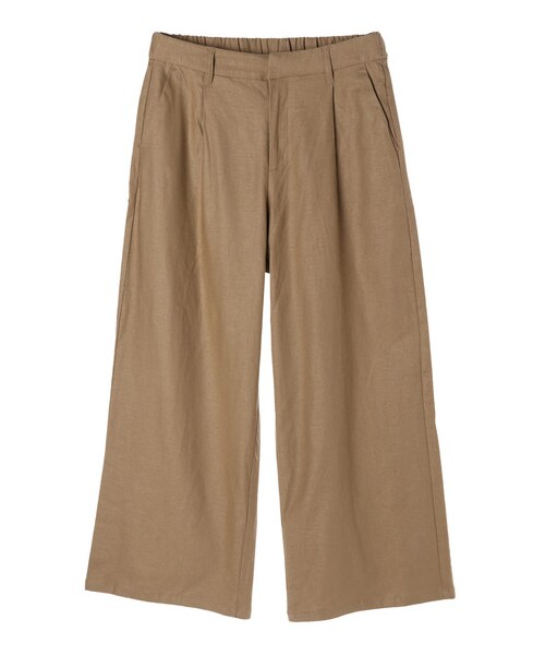 earth music&ecology（アースミュージックアンドエコロジー）の「【Special Price】めちゃはきやす麻混ワイドパンツ（パンツ・ベージュ/ネイビー/エクリュー/チェック・M/L）」の20枚目の写真