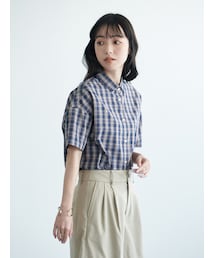 earth music&ecology | 【Special Price】40キャンブリック半袖2wayシャツ(トップス)