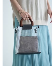 earth music&ecology | 2wayポーチ付クリアバッグ(財布/小物)