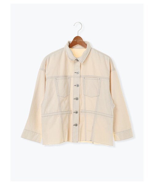 Lugnoncure（ルノンキュール）の「ライトデニムジャケット（ジャケット/アウター・アイボリー/ブルー/ネイビー・F）」の8枚目の写真