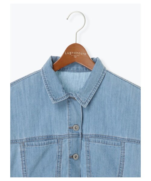 Lugnoncure（ルノンキュール）の「ライトデニムジャケット（ジャケット/アウター・アイボリー/ブルー/ネイビー・F）」の3枚目の写真
