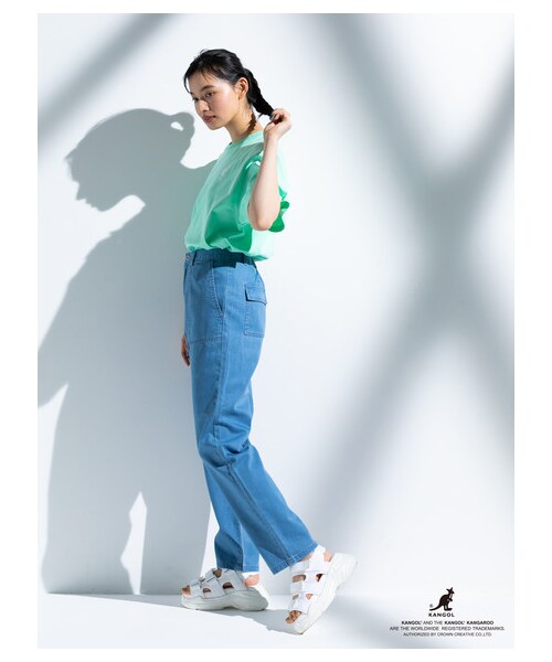 E hyphen world gallery(イーハイフンワールドギャラリー)の「【Special Price】ベーカーテーパードパンツ(パンツ・ライトインディゴ/ブラックインディゴ・F)」の4枚目の写真
