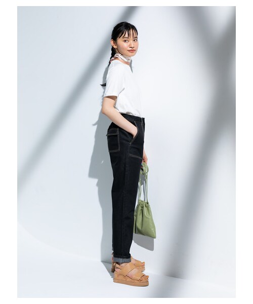 E hyphen world gallery(イーハイフンワールドギャラリー)の「【Special Price】ベーカーテーパードパンツ(パンツ・ライトインディゴ/ブラックインディゴ・F)」の11枚目の写真
