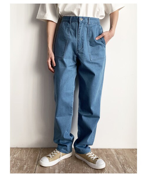 E hyphen world gallery(イーハイフンワールドギャラリー)の「【Special Price】ベーカーテーパードパンツ(パンツ・ライトインディゴ/ブラックインディゴ・F)」の16枚目の写真