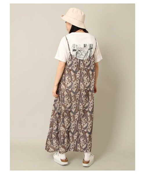 E hyphen world gallery（イーハイフンワールドギャラリー）の「【Special Price】ペイズリーフレアワンピース（ワンピース/ドレス・グレー/ライトカーキ・F）」の8枚目の写真