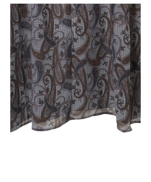 E hyphen world gallery（イーハイフンワールドギャラリー）の「【Special Price】ペイズリーフレアワンピース（ワンピース/ドレス・グレー/ライトカーキ・F）」の12枚目の写真