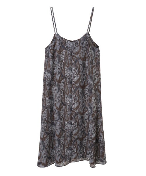 E hyphen world gallery（イーハイフンワールドギャラリー）の「【Special Price】ペイズリーフレアワンピース（ワンピース/ドレス・グレー/ライトカーキ・F）」の13枚目の写真