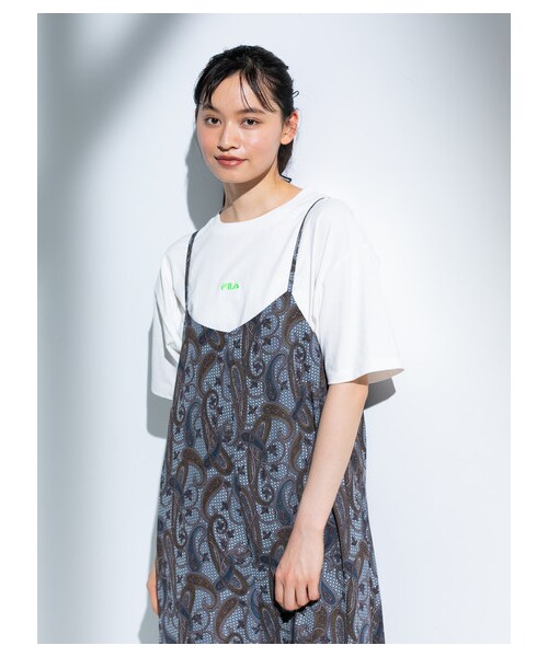 E hyphen world gallery（イーハイフンワールドギャラリー）の「【Special Price】ペイズリーフレアワンピース（ワンピース/ドレス・グレー/ライトカーキ・F）」の6枚目の写真