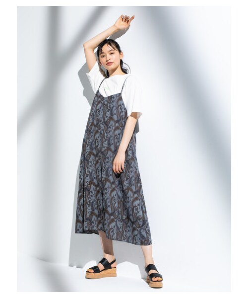 E hyphen world gallery（イーハイフンワールドギャラリー）の「【Special Price】ペイズリーフレアワンピース（ワンピース/ドレス・グレー/ライトカーキ・F）」の15枚目の写真