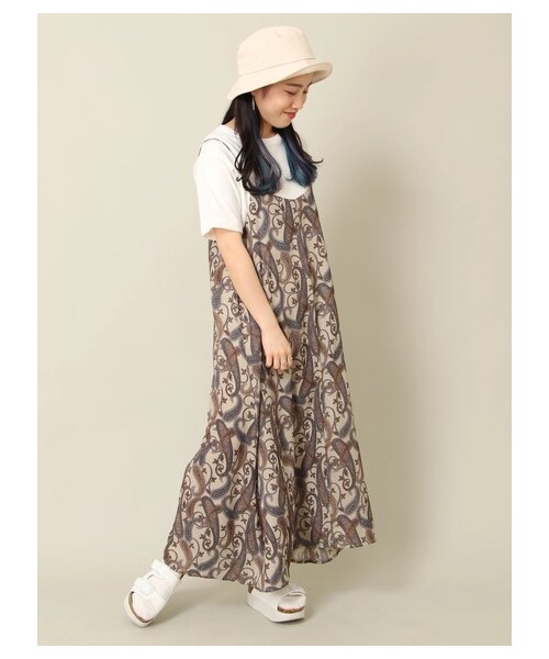 E hyphen world gallery（イーハイフンワールドギャラリー）の「【Special Price】ペイズリーフレアワンピース（ワンピース/ドレス・グレー/ライトカーキ・F）」の7枚目の写真