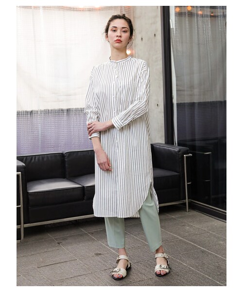 YECCA VECCA(イェッカヴェッカ)の「【Special Price】・ストライプ柄シャツワンピース(ワンピース/ドレス・オフホワイト/ベージュ・F)」の15枚目の写真