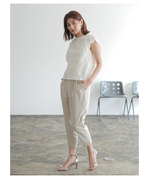 YECCA VECCA(イェッカヴェッカ)の「【Special Price】P.2wayストレッチタックパンツ(パンツ・ライトベージュ/イエロー/ブルーグリーン/ネイビー・S/M)」の4枚目の写真