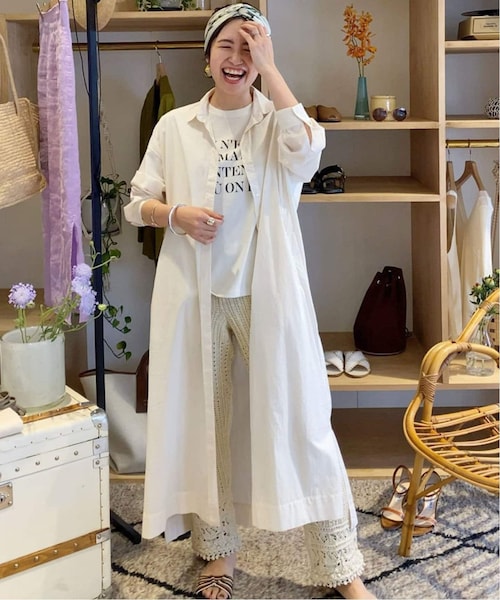IENA イエナ maison オーガニックシルクシャツワンピース 絹 100% IENA シルクコットン ロング シャツワンピース - メルカリ