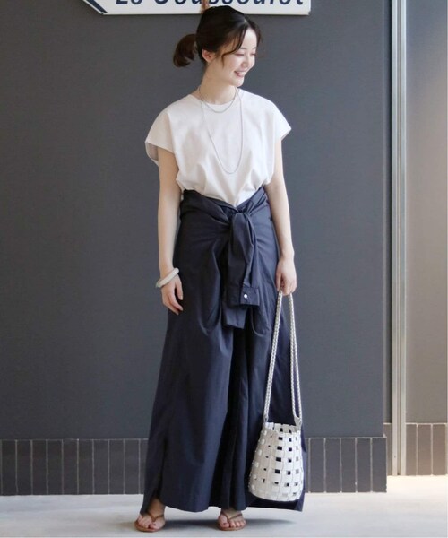 IENA イエナ maison オーガニックシルクシャツワンピース 絹 100% IENA（イエナ）の「コットンシルクロングシャツワンピース