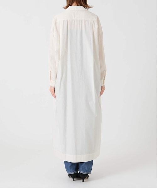 IENA（イエナ）の「コットンシルクロングシャツワンピース