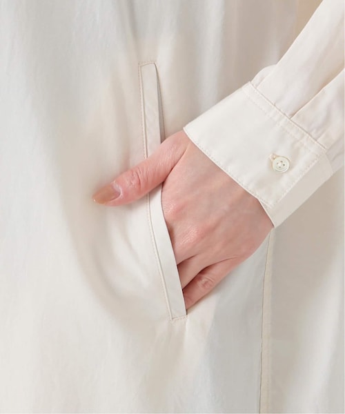 IENA（イエナ）の「コットンシルクロングシャツワンピース