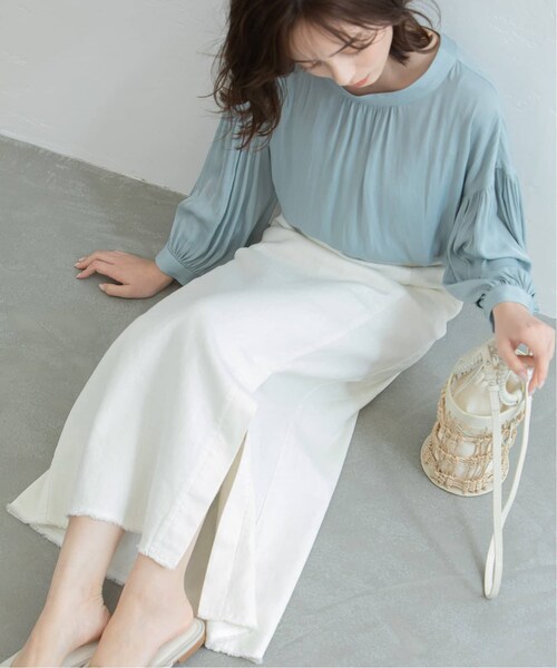 NOBLE X CACHEC スリットマキシスカート 40 Noble（ノーブル）の「《WEB限定》NOBLEX CACHEC スリットマキシ