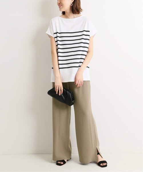 ルーズパネルボーダーTシャツスローブイエナ SLOBE IENA（スローブイエナ）の「ルーズパネルボーダーTシャツ◇（T