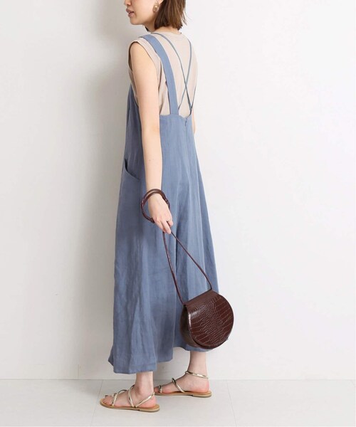 SLOBE IENA（スローブイエナ）の「ランダムストラップリネンワンピース 