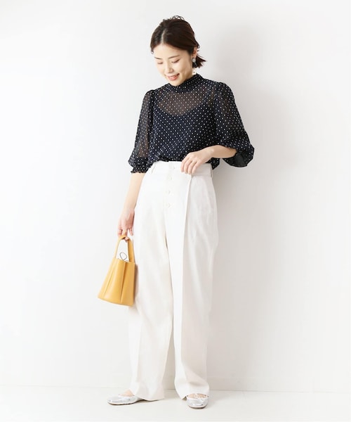 Spickandspanシャーリングドット　ミドルスリーブ Spick & Span（スピックアンドスパン）の「シャーリングドット