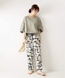 スピックアンドスパン　ファジーフラワーイージーパンツ、ノースリーブ 20200528093810644_215.jpg