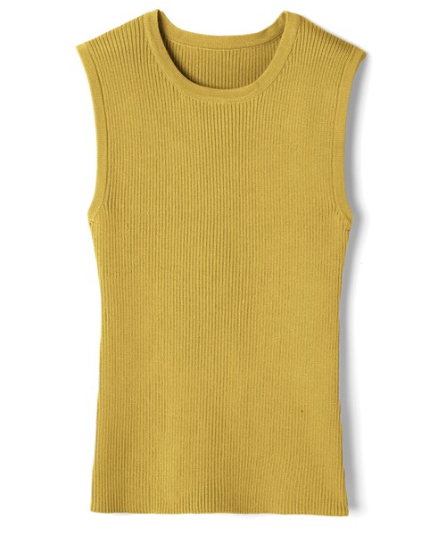 GRL（グレイル）の「リブニットタンクトップ（タンクトップ・レディース・ベージュ/オフホワイト/ラベンダー/ピンク/イエロー/ブラック・M）」の5枚目の写真