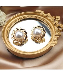 no brand | アンティークBIGパールピアス(ピアス（両耳用）)
