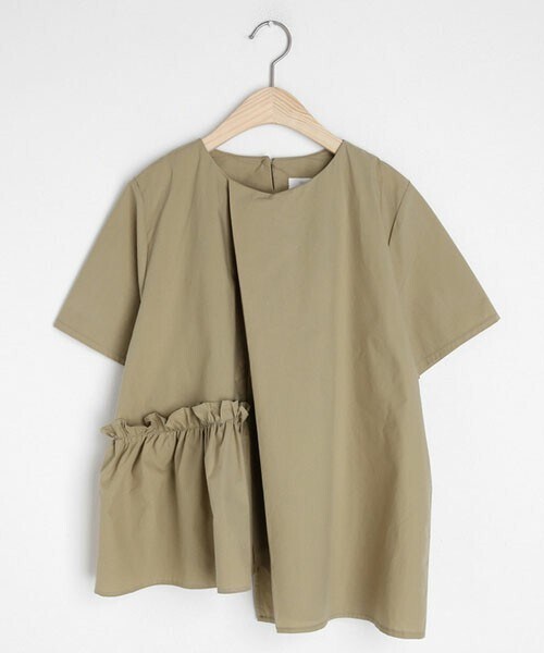 DHOLIC（ディーホリック）の「フリルアシメブラウス（シャツ/ブラウス・レディース・ホワイト/ブラック/ベージュ・FREE）」の3枚目の写真