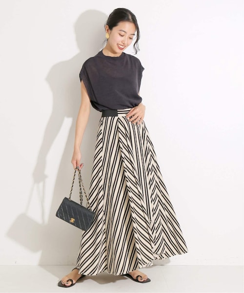 【新品未使用タグ付】 イエナ ノースリーブニットプルオーバー 近年モデル リネン IENA（イエナ）の「pasha リネンコットンノースリーブプルオーバー