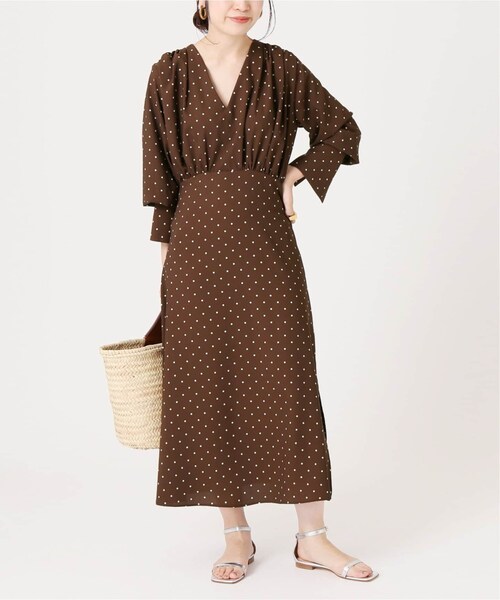 りょんりょん様 VERMEIL par iena 千鳥ツイードVネックワンピース VERMEIL