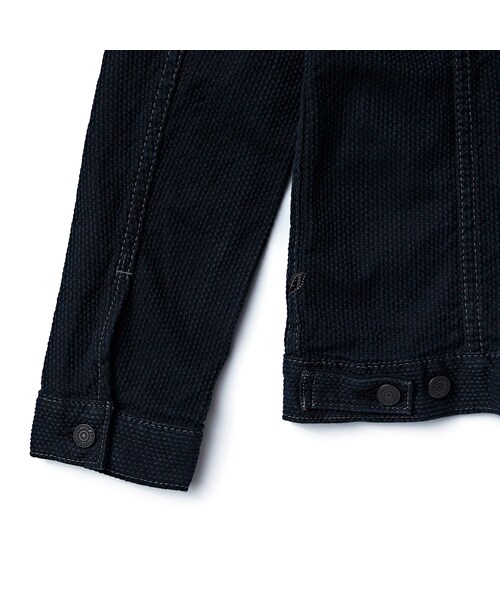 Pure Blue Japan Sashiko Type 3 Denim Jacket Double Black pure-blue-japan-sashiko-type-3-denim-jacket-double-black