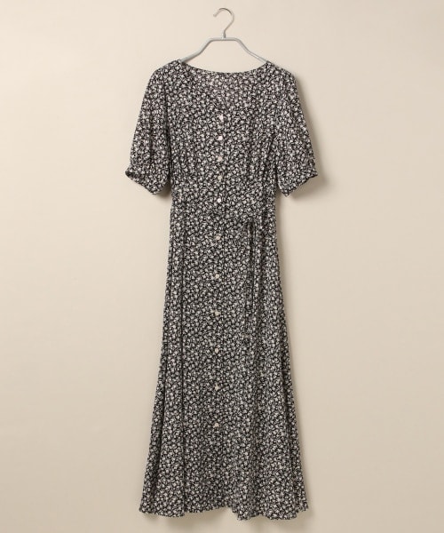 mysty woman（ミスティウーマン）の「フラワー5分袖マキシワンピース（ワンピース/ドレス・レディース・アイボリー/ブラック/ブラウン・F）」の13枚目の写真