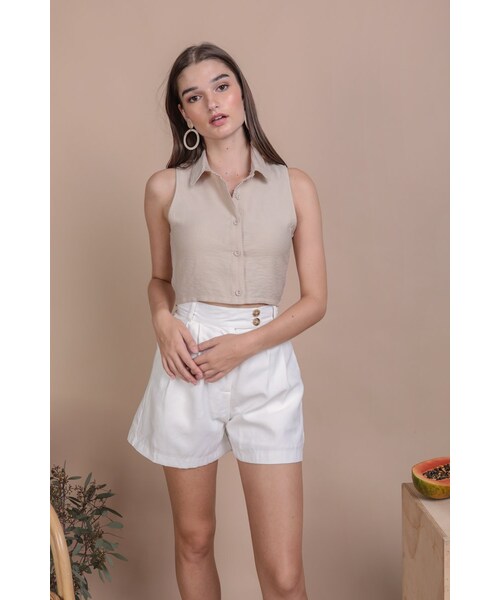 The Tinsel Rack（ザティンセルラック）の「Geller Collared Top (Nude)（）」 WEAR