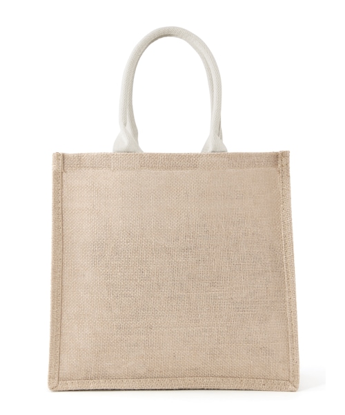 GRL（グレイル）の「ジュートスクエアトートバッグ（トートバッグ・レディース・ブラウン/オフホワイト/グリーン・F）」の2枚目の写真