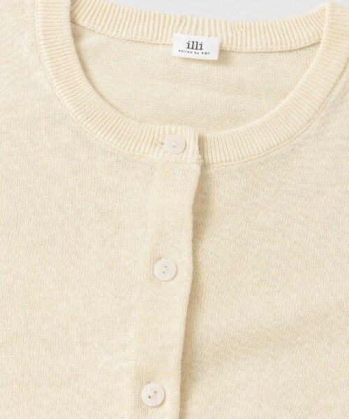 KBF（ケイビーエフ）の「illi 亞麻混紡圓領開襟衫（トップス・レディース・淺膚色/橘色/淺綠色/黑色・one）」の17枚目の写真