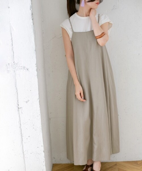 KBF（ケイビーエフ）の「細肩帶傘狀洋裝（ワンピース/ドレス・レディース・燕麥色/灰膚色/橘棕色/薄荷綠・one）」の14枚目の写真