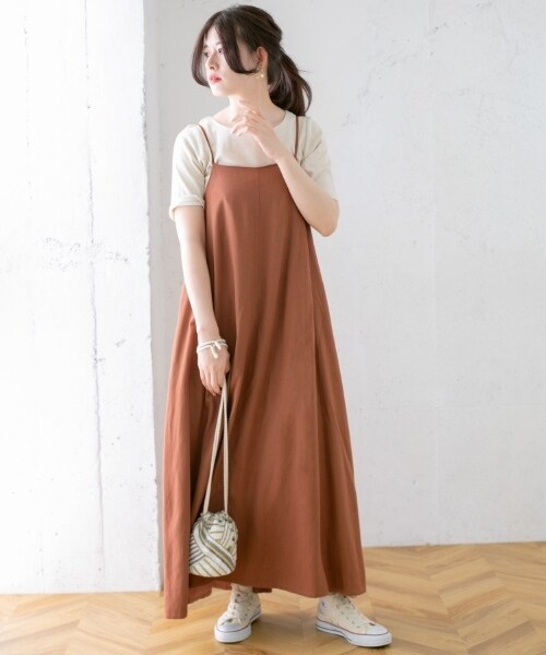 KBF（ケイビーエフ）の「細肩帶傘狀洋裝（ワンピース/ドレス・レディース・燕麥色/灰膚色/橘棕色/薄荷綠・one）」の19枚目の写真