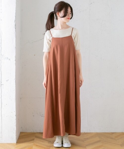 KBF（ケイビーエフ）の「細肩帶傘狀洋裝（ワンピース/ドレス・レディース・燕麥色/灰膚色/橘棕色/薄荷綠・one）」の20枚目の写真