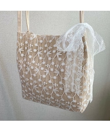 likoelu. | レース付きカゴトート(トートバッグ)