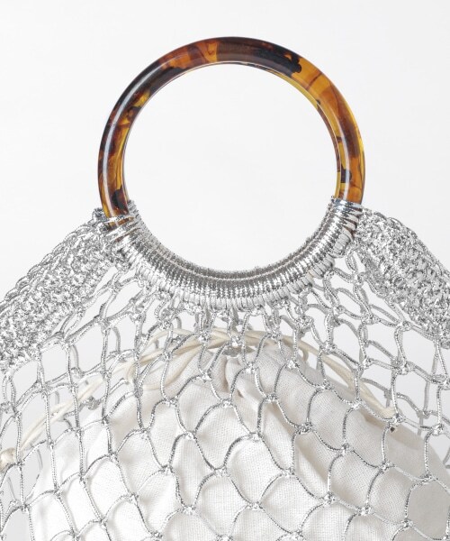 Andemiu（アンデミュウ）の「ラメネットバッグ（バッグ・シルバー/ブラック）」の8枚目の写真